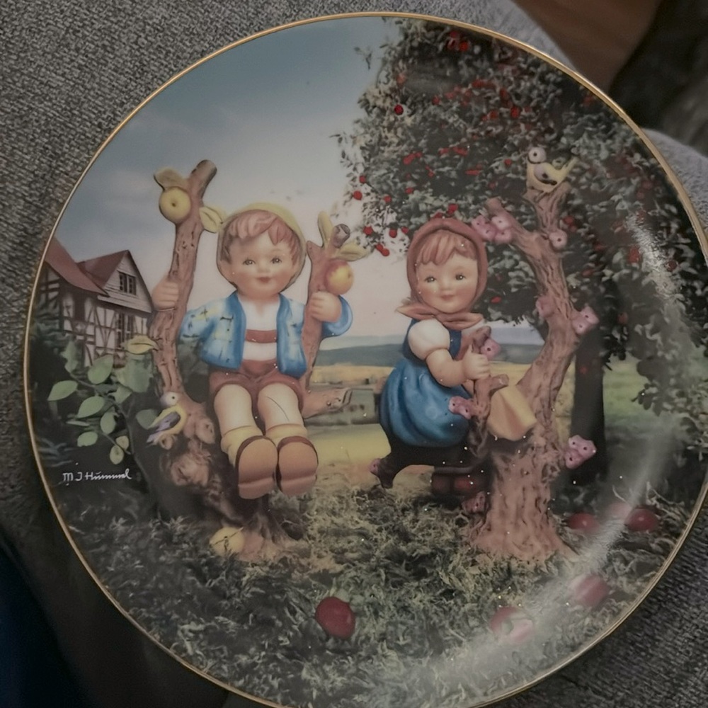 M.J Hummel “Apple Tree Boy and Girl” plate
